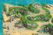 海岛遗迹风格三张真彩地图免费下载